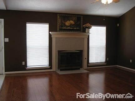 gas starter fireplace, engineered tongue & groove gunstock wood floor