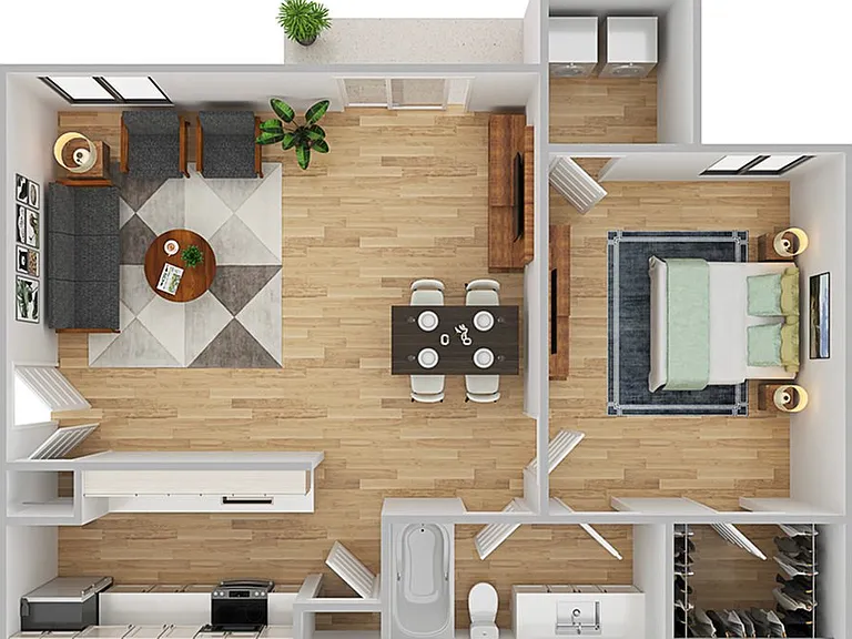 1 Bedroom | 1 Bath | 766 SF 1 Bedroom | 1 Bath | 766 SF