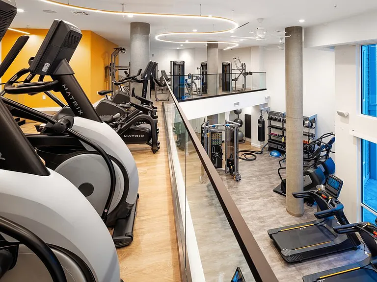 Fitness center with strength and cardio equipment