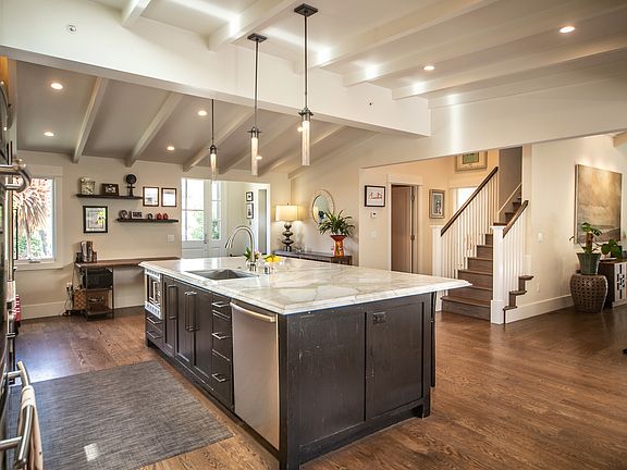Beautiful great room. Kitchen, dining and living room