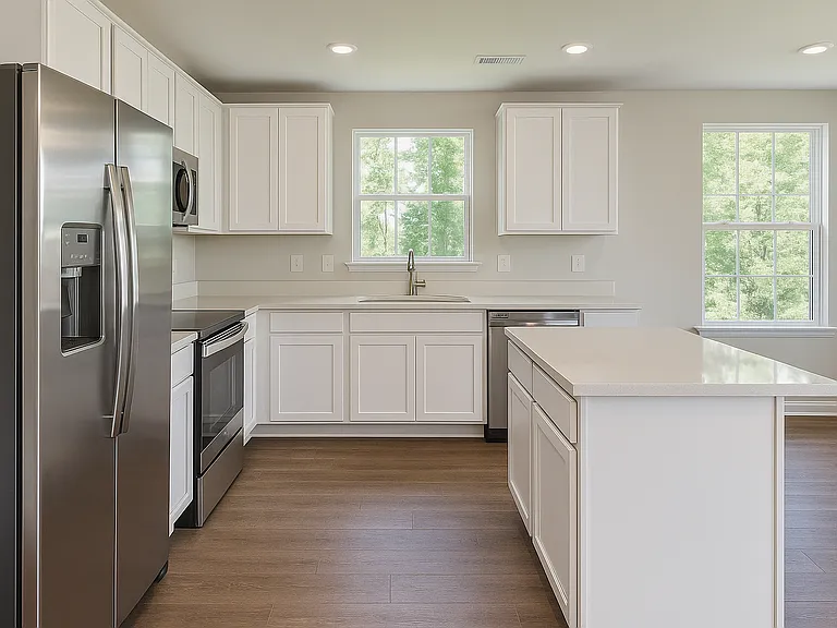Bright, Natural Sunlit Kitchen