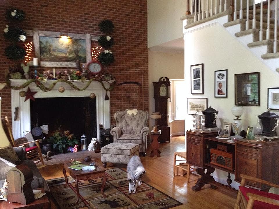 Gas fireplace in living room