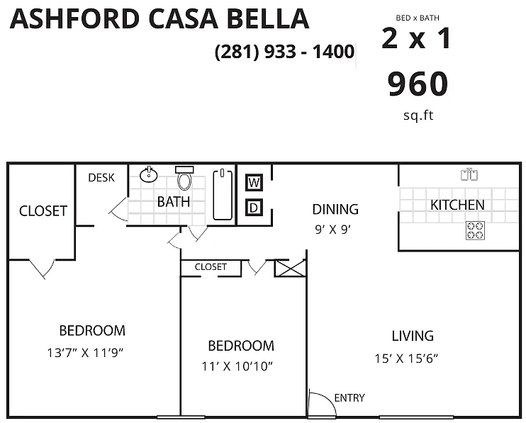 Floor plan 2X1-A
