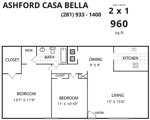 Floor plan 2X1-A