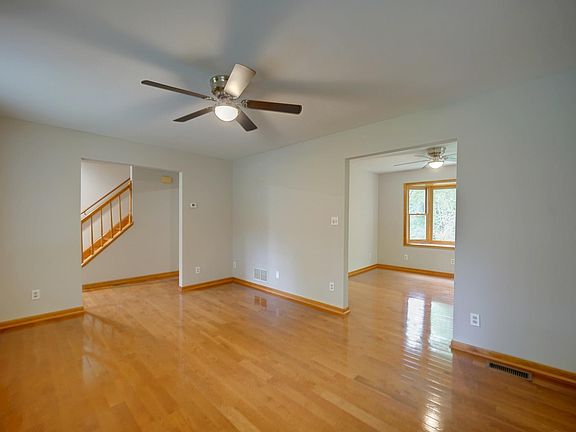 Living room with hardwoods