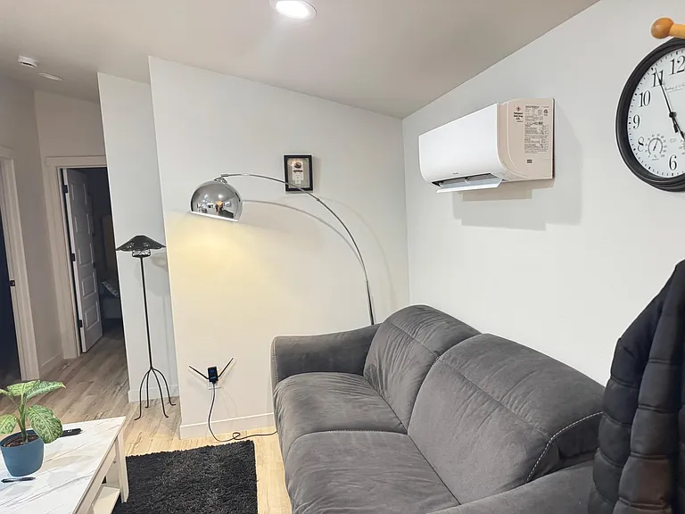 Living area with mini-split for year-round comfort with A/C