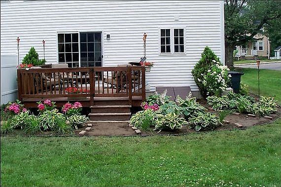 landscaped backyard