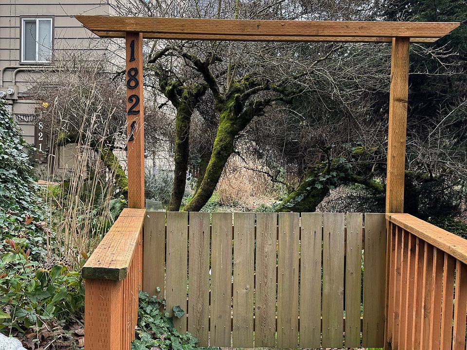 Private Entrance to unit with large backyard. Great for pets.