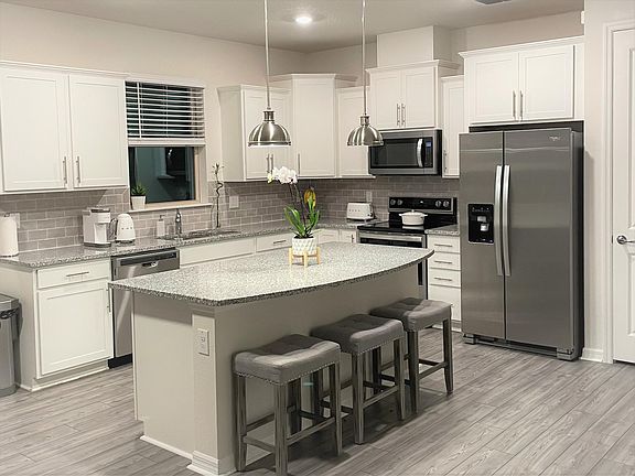 Kitchen with stools (not included)