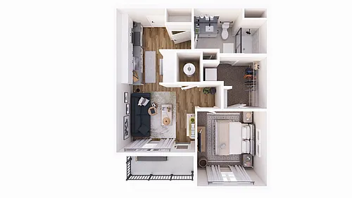 Floor plan Moore's Edge-1B