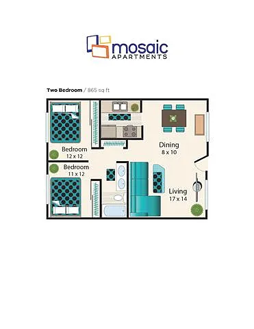 Floor plan TWO BEDROOM A