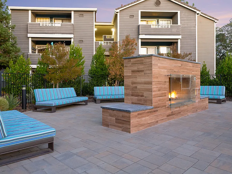 A fireside setting designed for relaxation and connection.