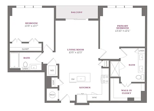 Floor plan 2X2 B6