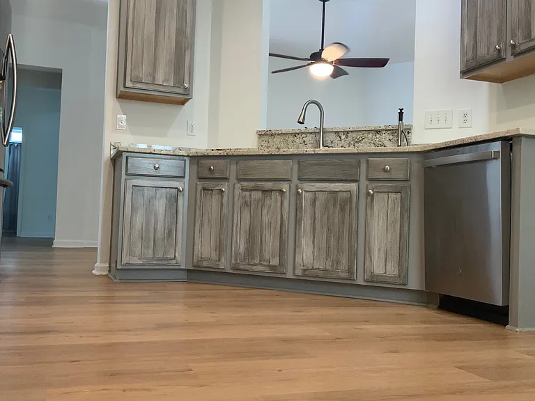 kitchen with new flooring
