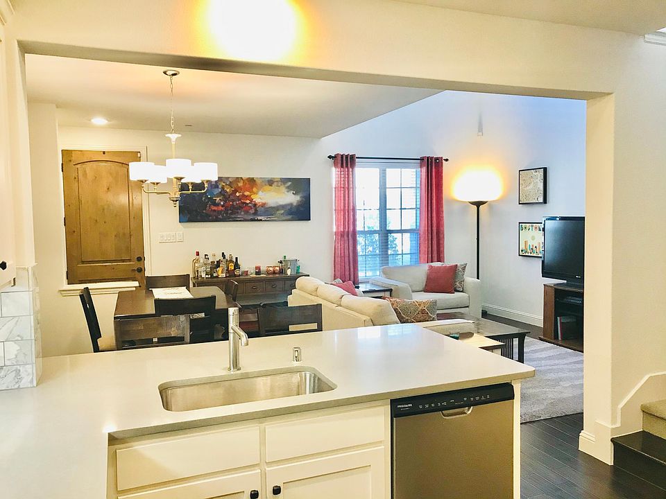 Full downstairs view from kitchen