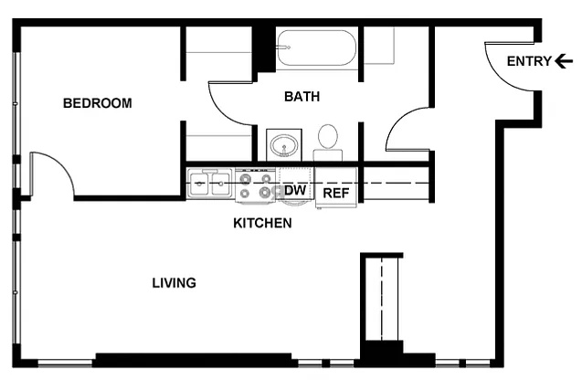 Floor plan 1X1F