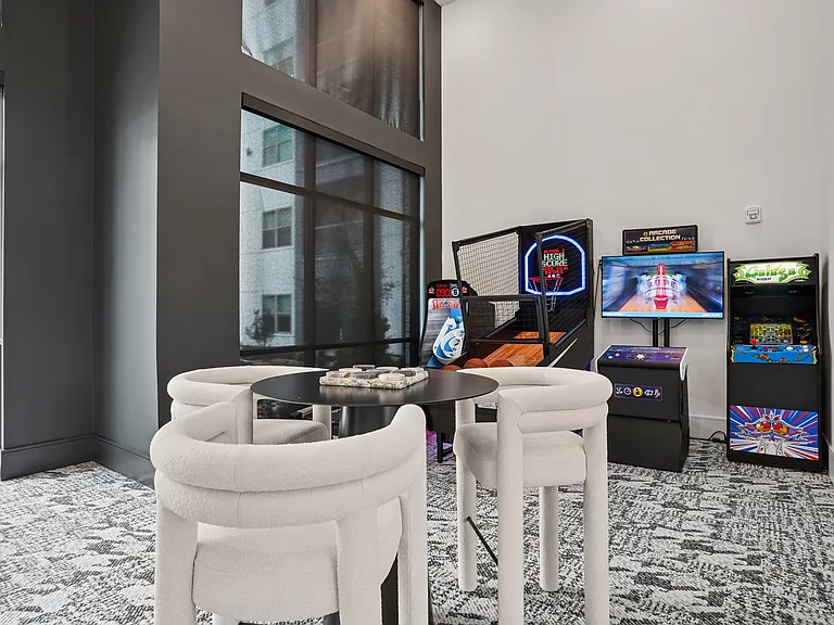 Social Lounge with Arcade, TVs, and Relaxing Spaces