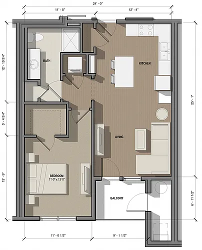 Floor plan 1E