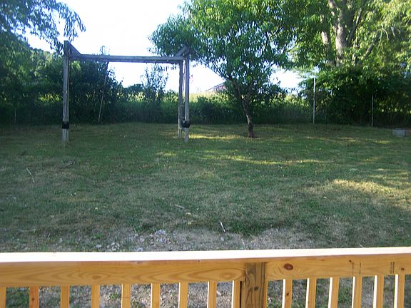 back fenced yard