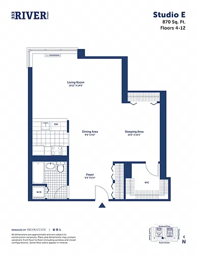 Floor plan Studio E