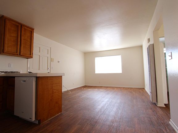 View from kitchen into living room
