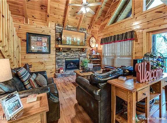 The cozy downstairs den