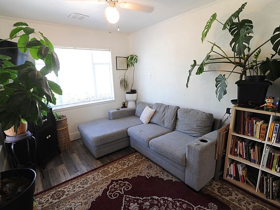 Living Room - It's a narrow room connected to the dining space. Vinyl flooring.
