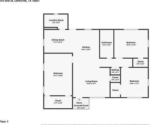 3 bed, 1.0 bath, 1039 sqft, $1,445 — Photo 2