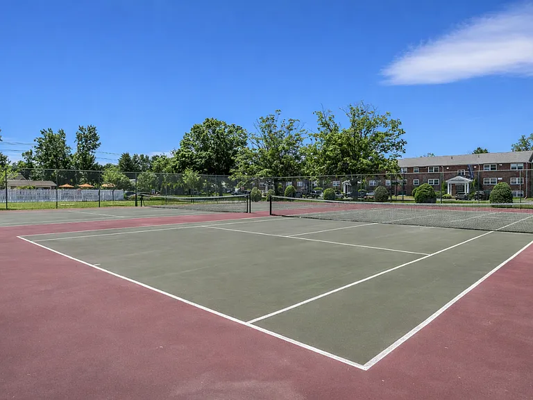 Enjoy a match with friends right outside your door.