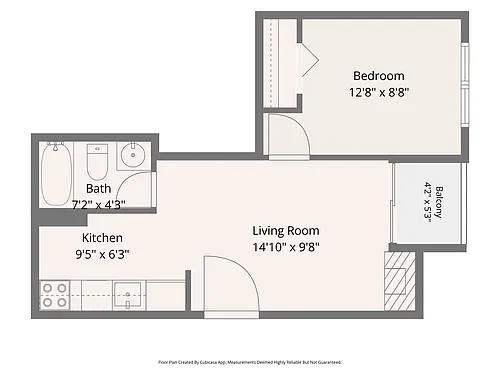 Floor plan One Bed One Bath
