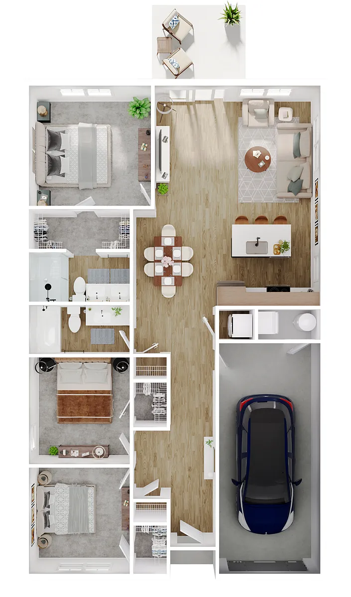 Floor plan Elevate 3 x 2