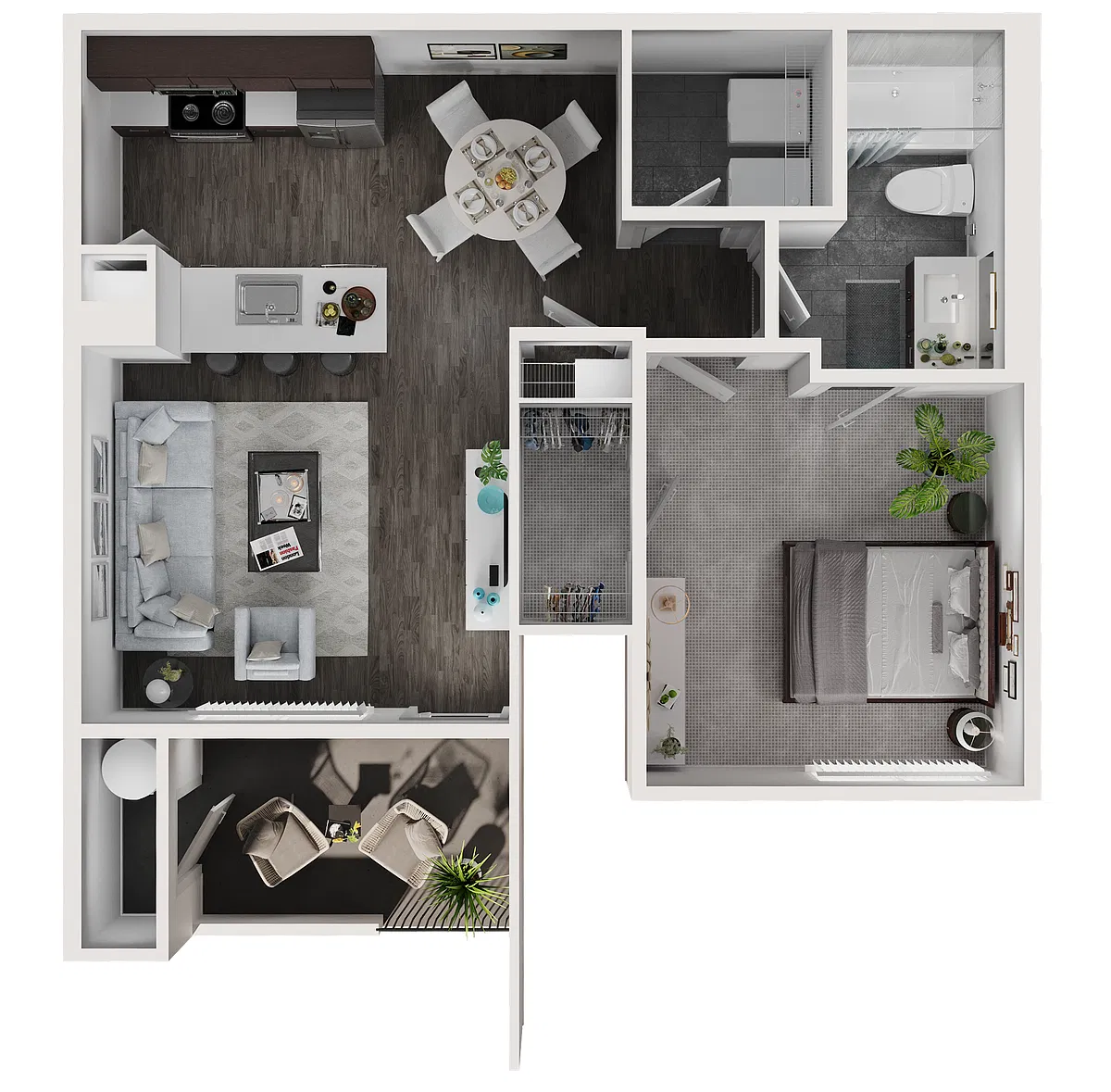 Floor plan 1X1A