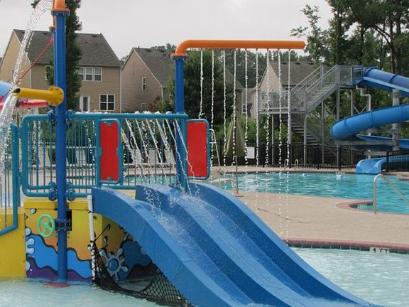 great play area at pool
