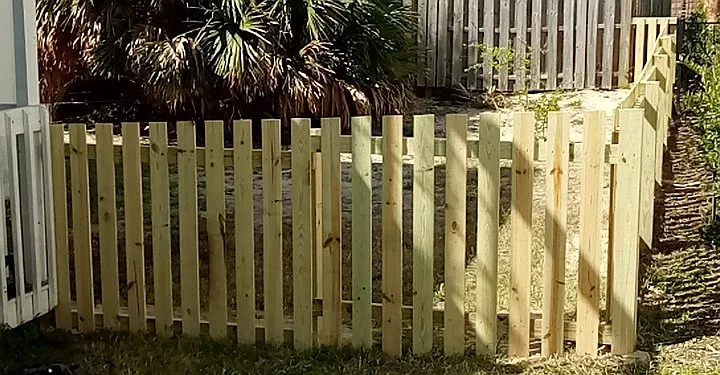 View of fence enclosure on right side