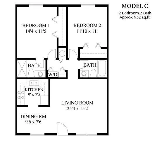 Floor plan Model C