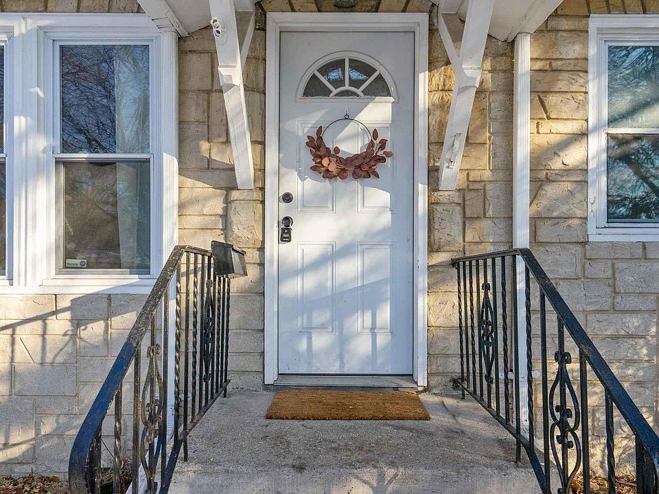 Welcoming front door with protection from the rain