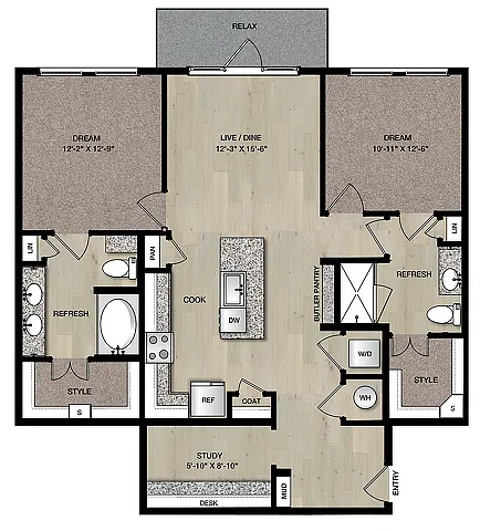 Floor plan B1B