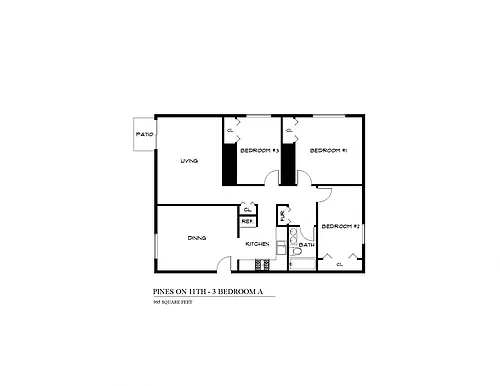 Floor plan Three Bedroom A