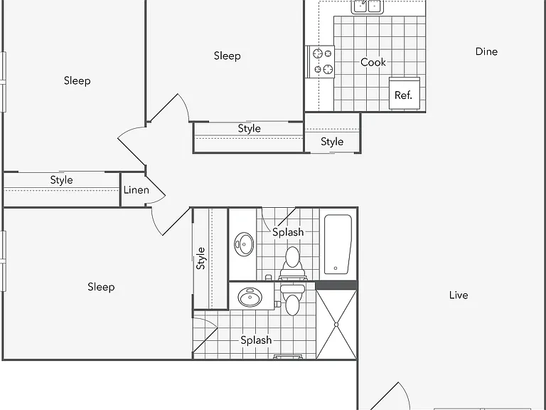 Terrace | 3-Bedroom Floorplan Terrace | 3-Bedroom Floorplan