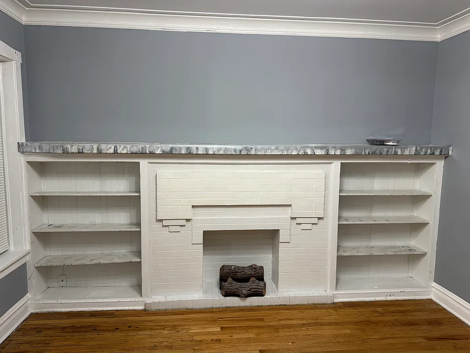 Large freshly painted 
 living room