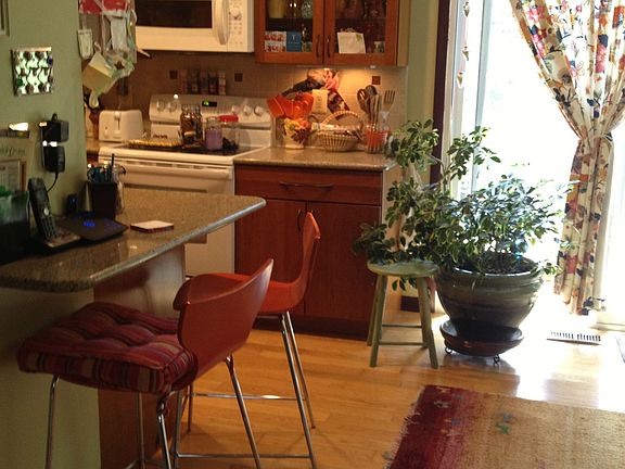 Kitchen with door to deck