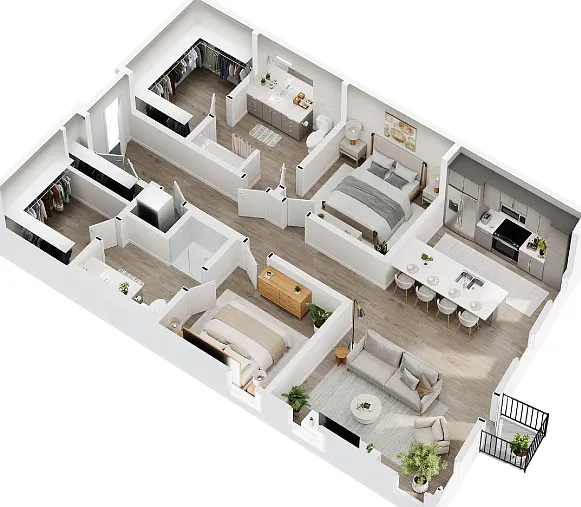 Aster 3D | 2 Bedroom | Greenside | Silo Park | v2 Aster 3D | 2 Bedroom | Greenside | Silo Park | v2