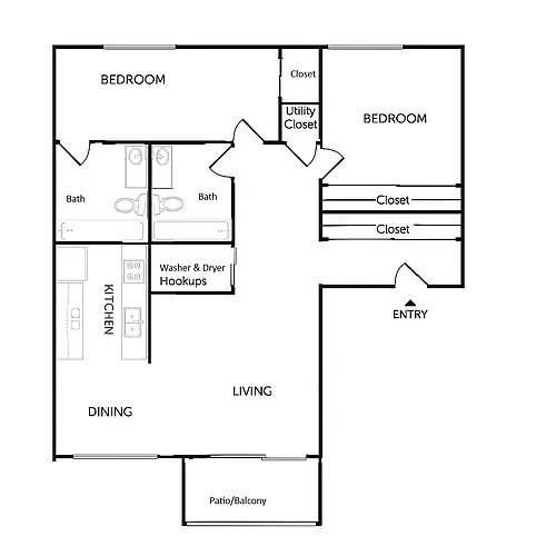 Floor plan 2Bed 2Bath