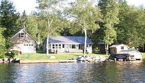 House and garage from lake