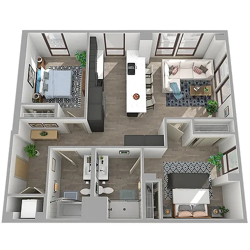 Floor plan 2X2-8