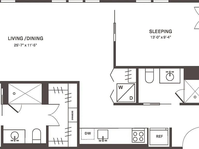L6 Two Bedroom two Bath Apartment at Fishtown Urby L6 Two Bedroom two Bath Apartment at Fishtown Urby