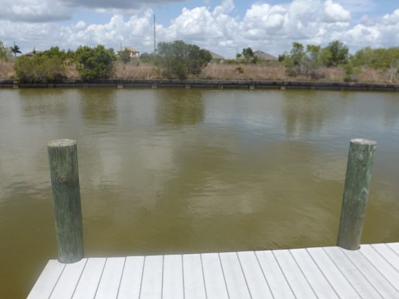 Looking across wide canal.