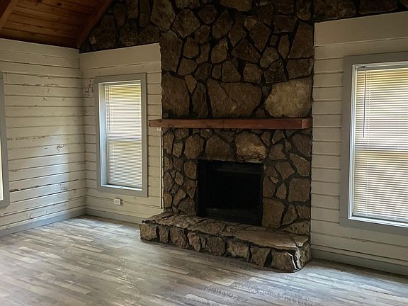 One of two fireplaces in home