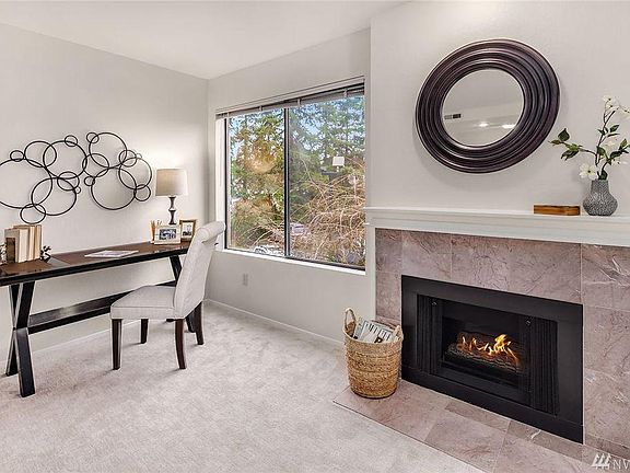 Gas fireplace.
