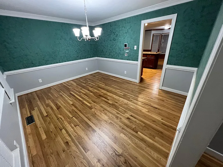 Dining room with entry way to the kitchen.
